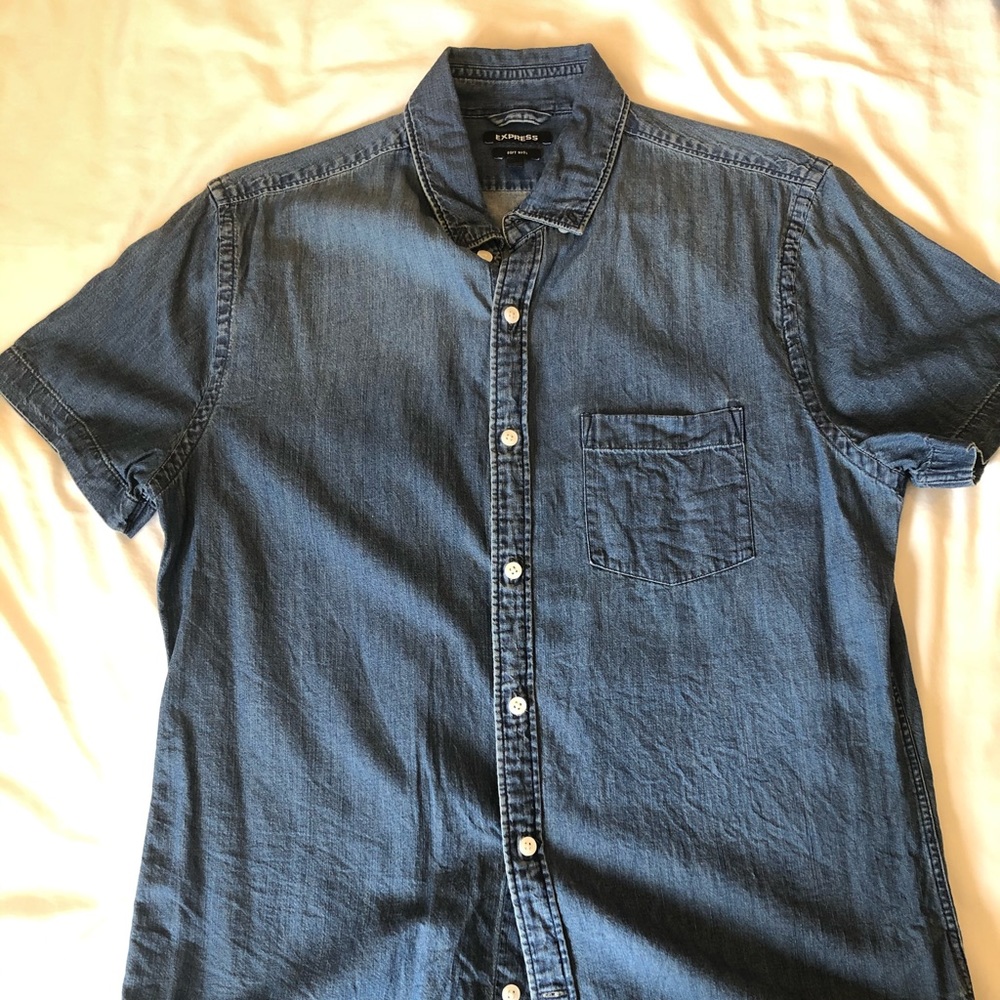 Mens Express Denim Shirt Sz M